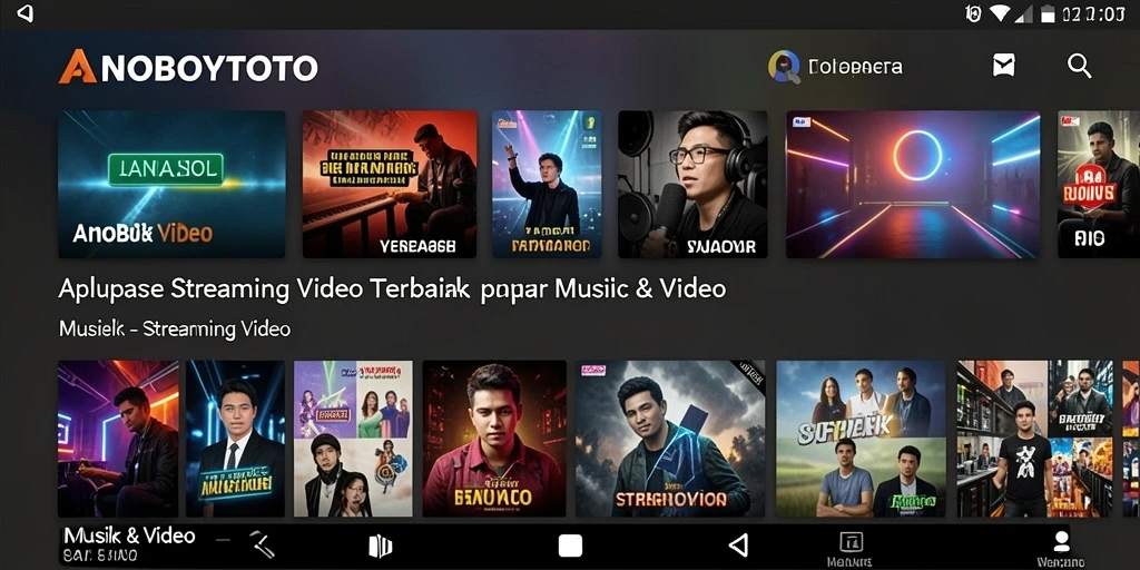 Antarmuka ANOBOYTOTO menampilkan fitur Streaming Video yang menarik dan mudah digunakan.