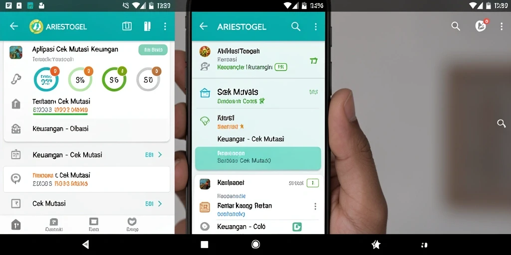 Tampilan antarmuka aplikasi Cek Mutasi ARIESTOGEL yang modern dan mudah digunakan.