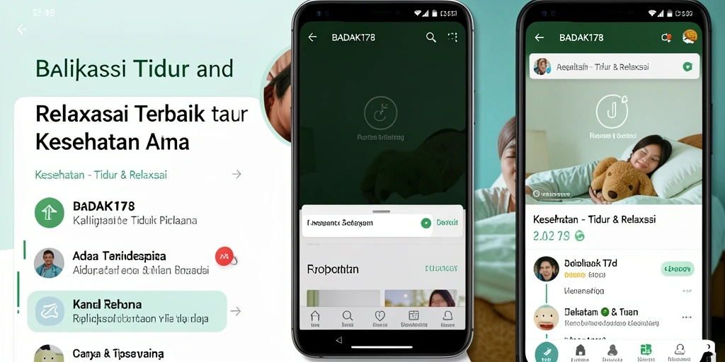 Antarmuka intuitif untuk membantu tidur dan relaksasi.