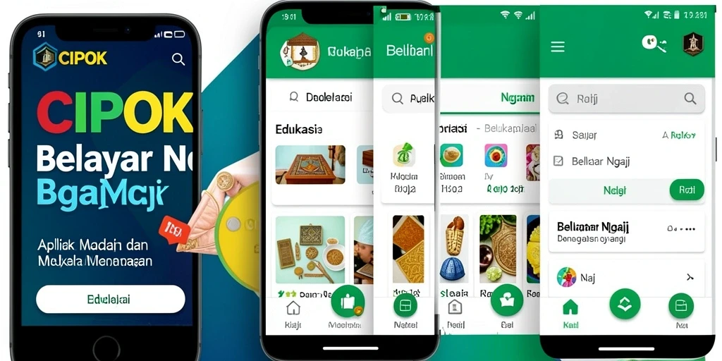 Screenshot antarmuka aplikasi CIPOK yang menunjukkan fitur Belajar Ngaji.