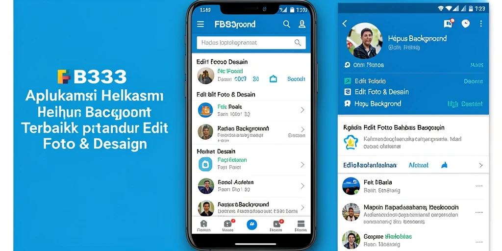 Antarmuka FB333 saat menghapus background foto dengan mudah.